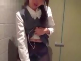 Japanese Office teenager is Secretly Exhibitionist and Cam
