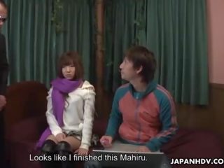 Man a inviting Japanese adult clip star Mahiru Tsubaki