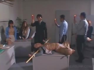 Jap xxx video Slave Punished With incredible Wax Dripped On Her Body