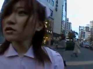 Naughty Asian lover is pissing in public