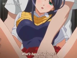 Excited hentai young damsel getting her squirting cunt teased