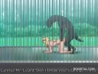 Busty Anime mademoiselle Cunt Nailed Hard By Monster At The Zoo