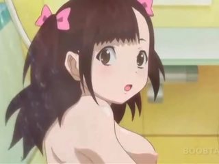 Bathroom anime xxx film with innocent teen naked deity