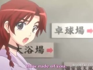 Redhead Hentai enticing Hottie Giving Tit Job In Anime movie
